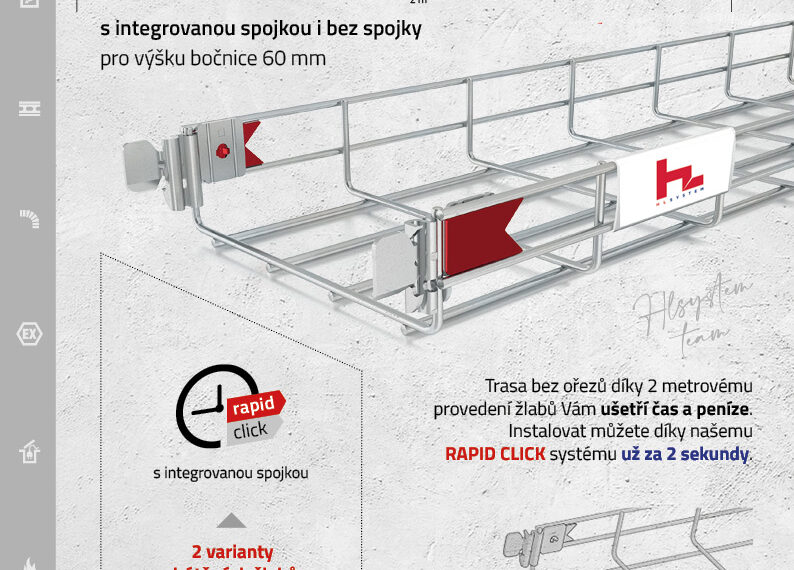 Nabízíme drátěné žlaby